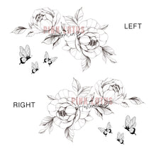 Load image into Gallery viewer, Floral & Butterflies- Scar Coverage- Grey wash