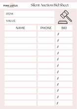 Load image into Gallery viewer, Downloadable- ‘Silent Auction’’