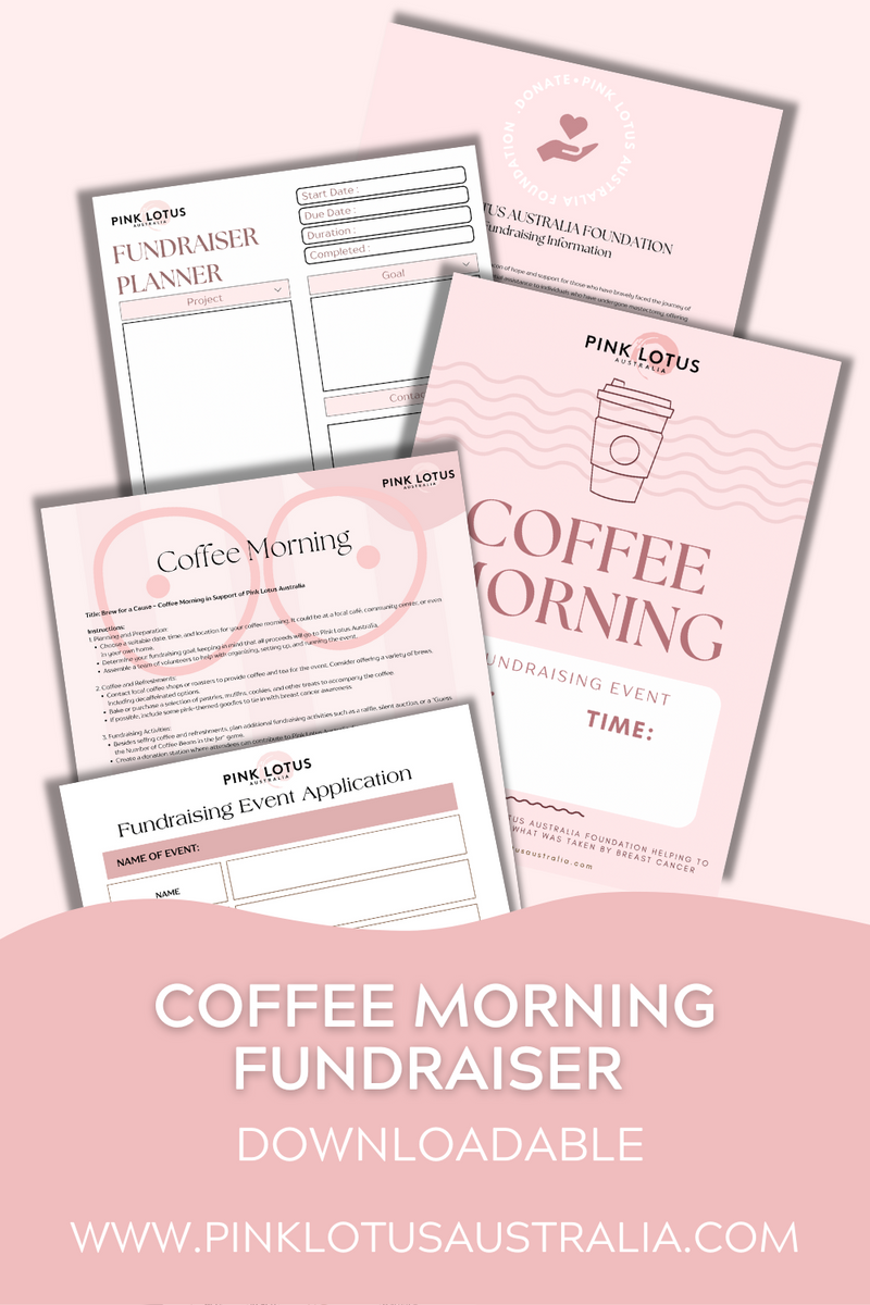 Downloadable ‘Coffee Morning Fundraiser’’ FREE Pink Lotus Australia