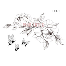 Load image into Gallery viewer, Floral &amp; Butterflies- Scar Coverage- Grey wash
