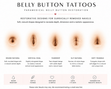 Load image into Gallery viewer, 3D Belly button/ Naval Temporary Tattoo
